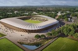 ‘Eco Park’, el estadio de fútbol de madera del único equipo vegano del mundo