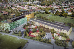 El futuro centro de secundaria Voldsløkka que se construirá en Oslo será un edificio de energía positiva