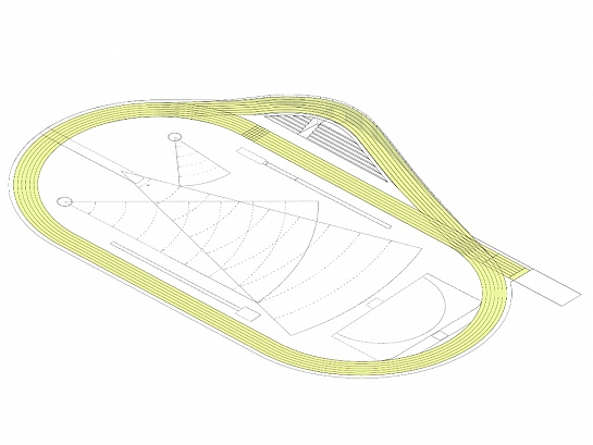 Pista de Atletismo 3D . Elda . Alacant . España