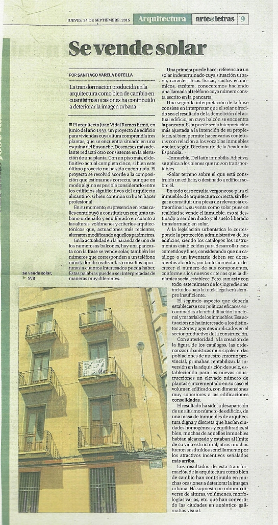 ARTÍCULOS PRENSA DIARIO INFORMACIÓN