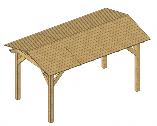 Pérgola a 2 aguas 5x3 m
