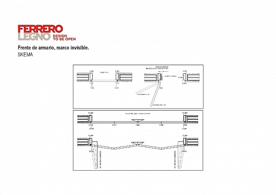 FerreroLegno - Frente armario marco invisible.